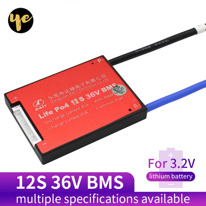 12 S 15A 25A 35A 45A 60A Водонепроницаемый BMS для Lifepo4 Батарея с той же Порты и разъёмы или