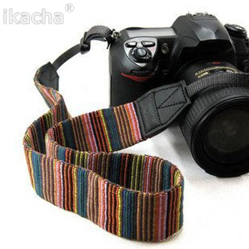 Наплечный ремень для камеры в полоску винтажном стиле DSLR Nikon Canon Sony Pentax |