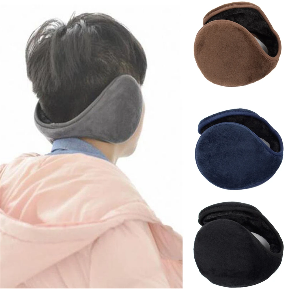 

Fashion Unisex Solid Winter Earmuffs Soft Thicken Plush Warm Ear Cover Protector Ear Muff Wrap Band Warmer Earflap For Men