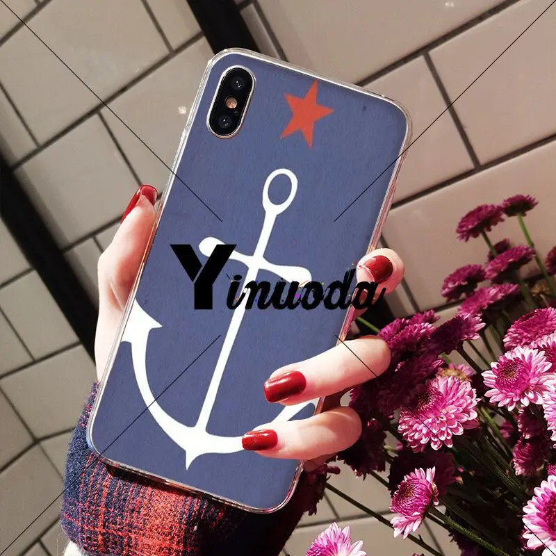 Yinuoda ретро морской якорь дерево лодка море телефон аксессуары чехол для Apple iPhone 8 7