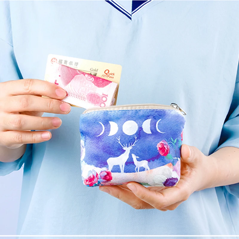 Fashion 1PC New High Quality Canvas Cartoon For Phones Coins Day Clutches Coin Purses Storage Bags Home Organization | Дом и сад