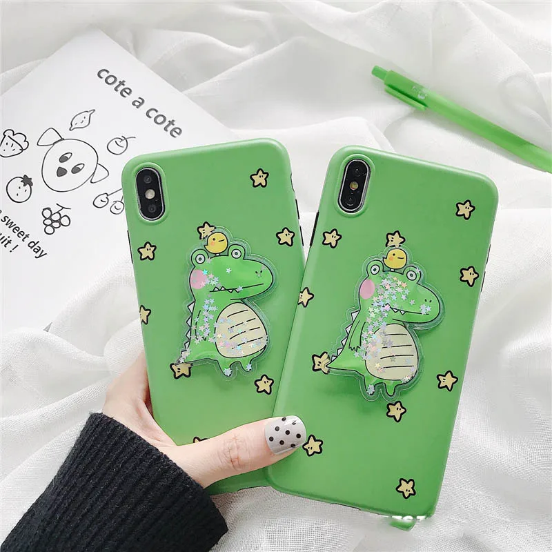 GlamPhoneCase декомпрессия милый зеленый чехол для телефона из крокодиловой кожи iPhone XS