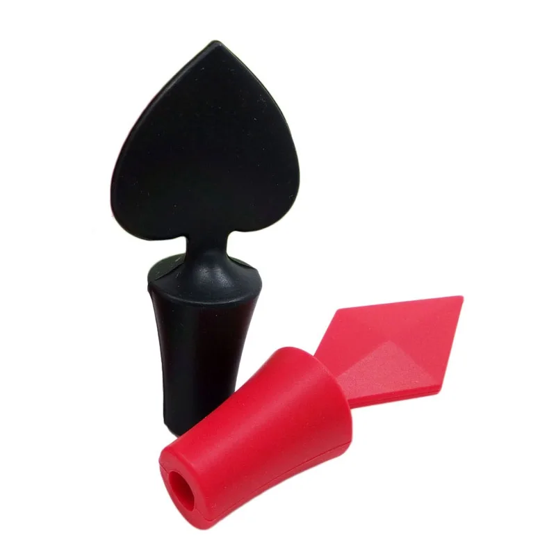 Силиконовая пробка для бутылки Красного вина в форме покерной без привкуса