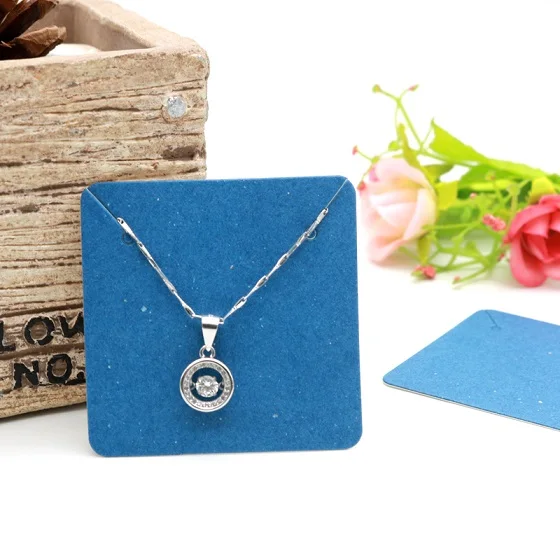 5x5cm blue Разноцветные бирки для упаковки ювелирных изделий разных размеров, 100 шт./лот, пустые бумажные серьги, ожерелье, браслет, подвеска, открытки, этикетки - Цвет: 5x5cm blue