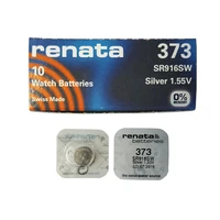 10pcslot renata silver oxide watch 373 sr916sw 916 1 55v 100 renata 373 battery