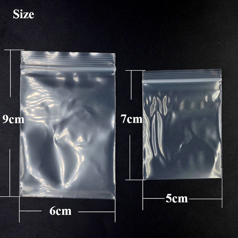 BOG-0.16mm толстой прозрачной Пластик различных размеров поли Ziplock мешки на молнии