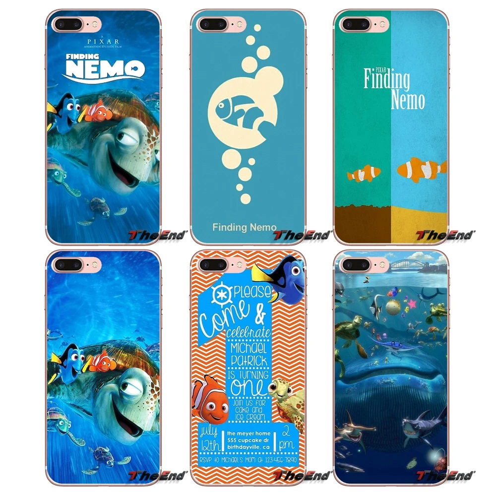 Чехол для Samsung Galaxy S3 S4 S5 MINI S6 S7 edge S8 Plus Note 2 3 4 5 Grand Core Prime White Shark Finding Nemo Dory fish|case plus|fishing