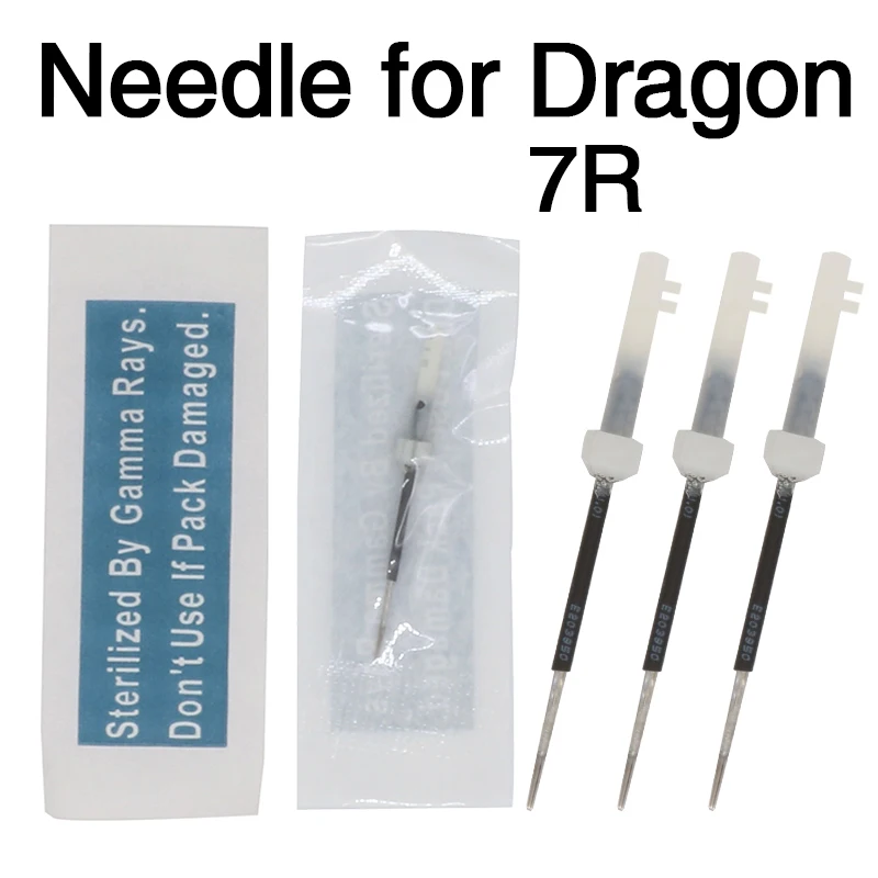 

50pcs 7R needles For Permanent Makeup Good Quality dragon permanent makeup machine Tattoo Needles 50 pcs 5R needle cap for gift