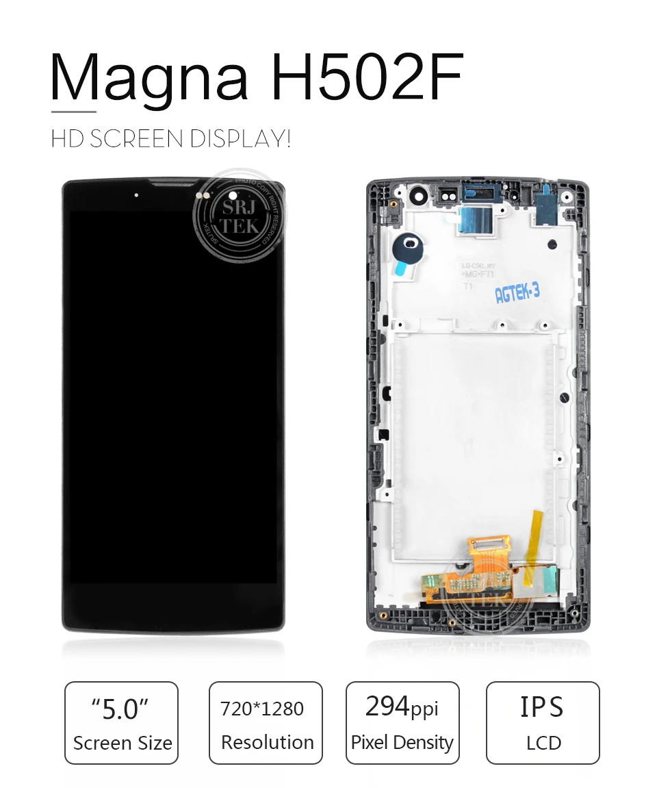 5," для LG Magna H502F ЖК-дисплей кодирующий преобразователь сенсорного экрана в сборе с рамкой H500 H502 ЖК-дисплей Замена