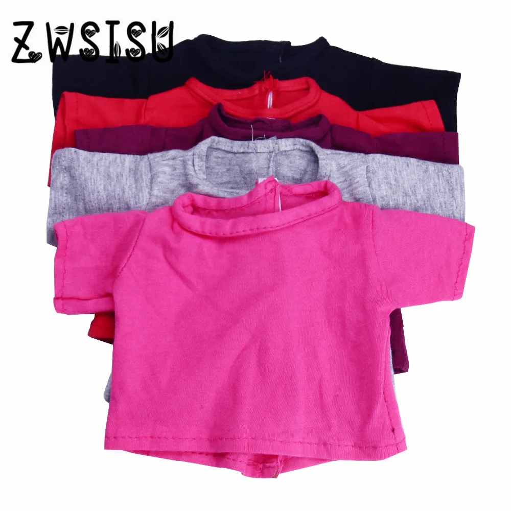 Кукла Одежда Цвета майки из хлопка для 18 дюймов американская девушка рубашка с