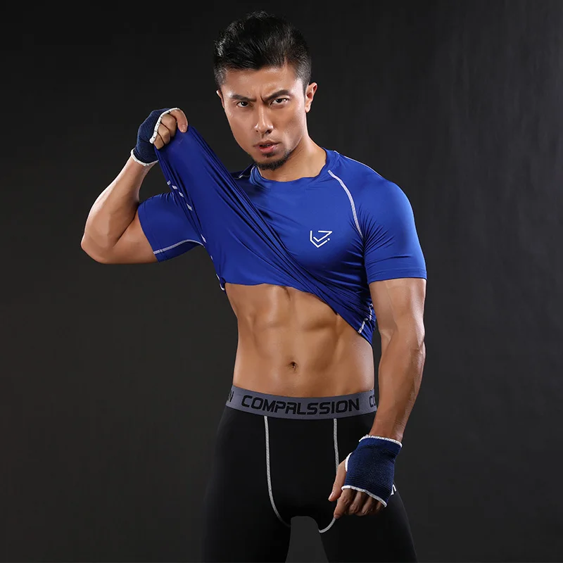 New Arrived Men Fashion Fitness Body Building Male Shirt Short Sleeves T-shirt 6 Colorful Clothing Soft Comfortable | Мужская одежда