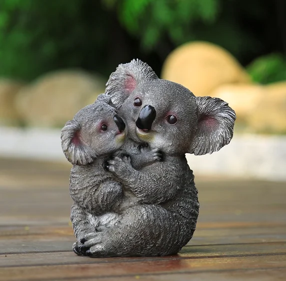 

Cute Koala Bear Figurine Featured Resin Wild Animal Mother and Joey Statue Ornament Gift and Craft for Mother's Day and Birthday
