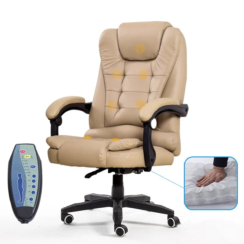 Economici Esecutivo Sedia Da Ufficio Schienale Alto Cuoio DELL'UNITÀ Di Elaborazione Di Scrivania Del Computer Sedia Di Massaggio Sede Della Molla Regolabile In Altezza Schienale Reclinabile Ergonomico