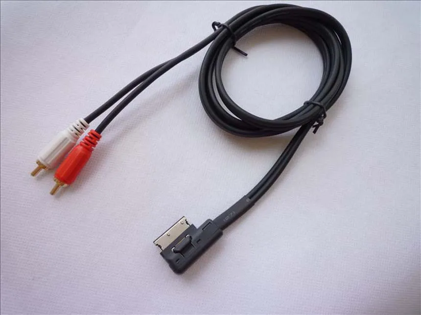 Черный 2 RCA AUX входной кабель для Mercedes benz glk cls e200 с интерфейсом ami радио дата передачи преобразования линии - Название цвета: Черный