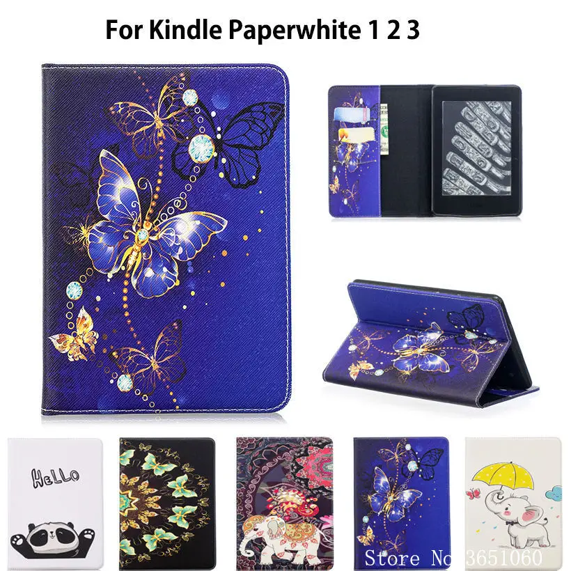 Чехол для Amazon Kindle Paperwhite 1 2 3 6 дюймов чехол 2015 2016 го поколения подставка с рисунком