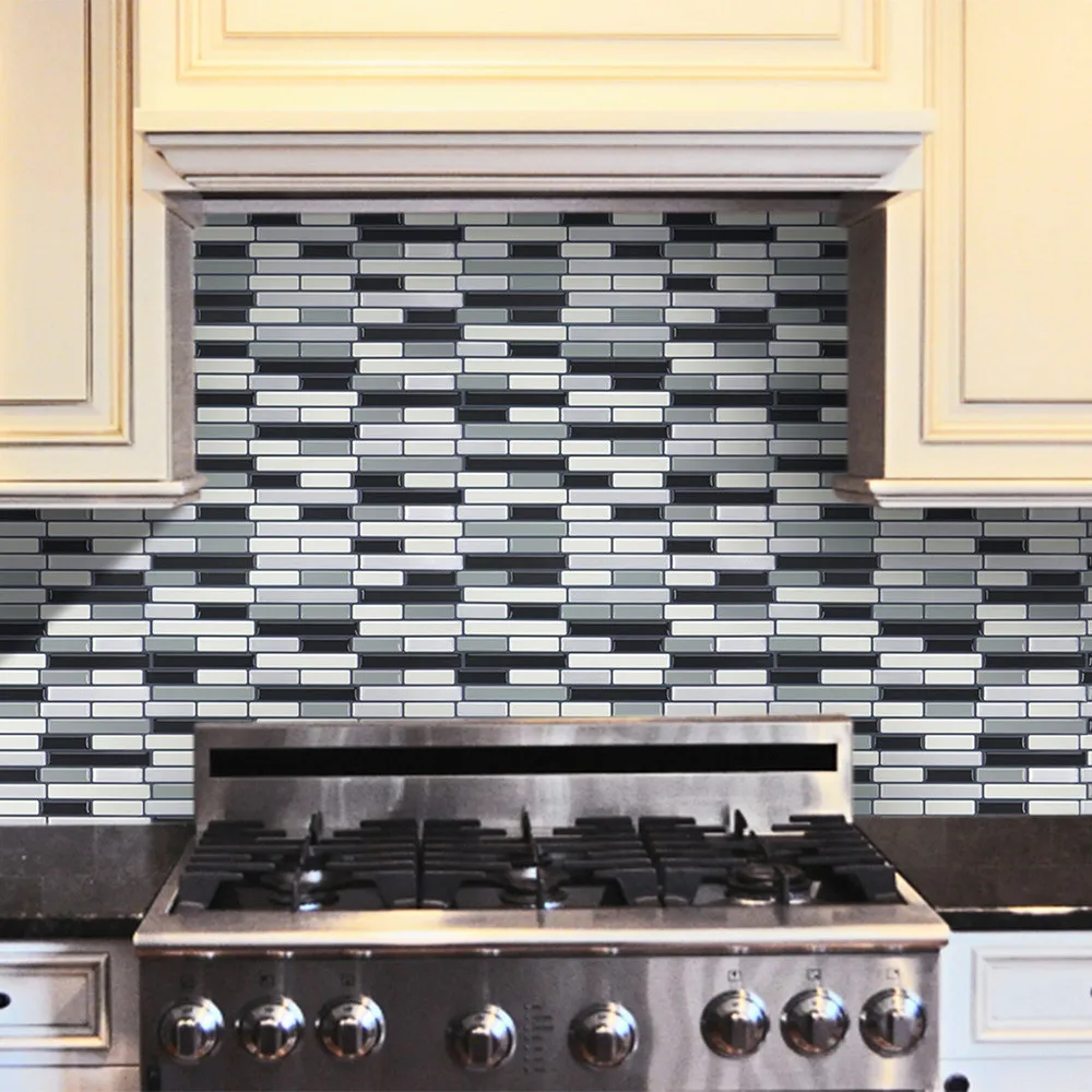 Кухонный постер мозаика самоклеящаяся наклейка на стену имитация дыма кирпичной