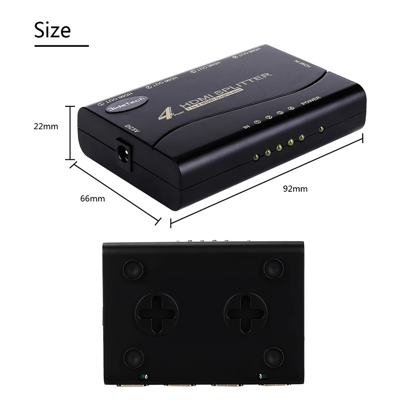 4 Порты и разъёмы 1080 P HDMI сплиттер случае 1 в из ПК Monitor Audio на несколько дисплеев