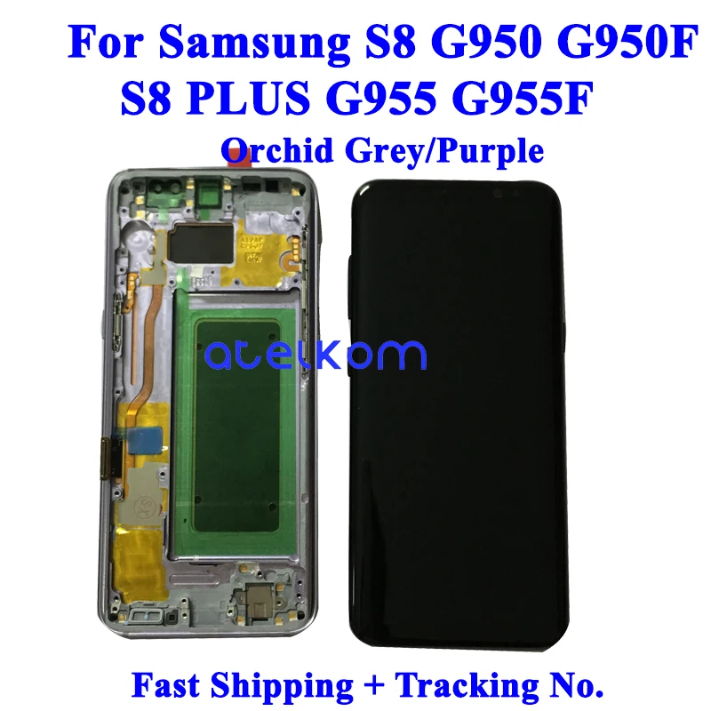 100% Оригинальный ЖК дисплей Super AMOLED для SAMSUNG S8 G950F Samsung экран с сенсорным