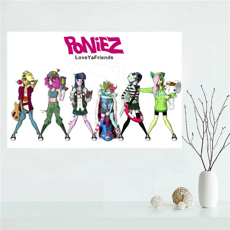 Y530L63 Custom Gorillaz Anime cartoon Canvas Painting Wall Silk Poster cloth print DIY Fabric F#59 | Дом и сад