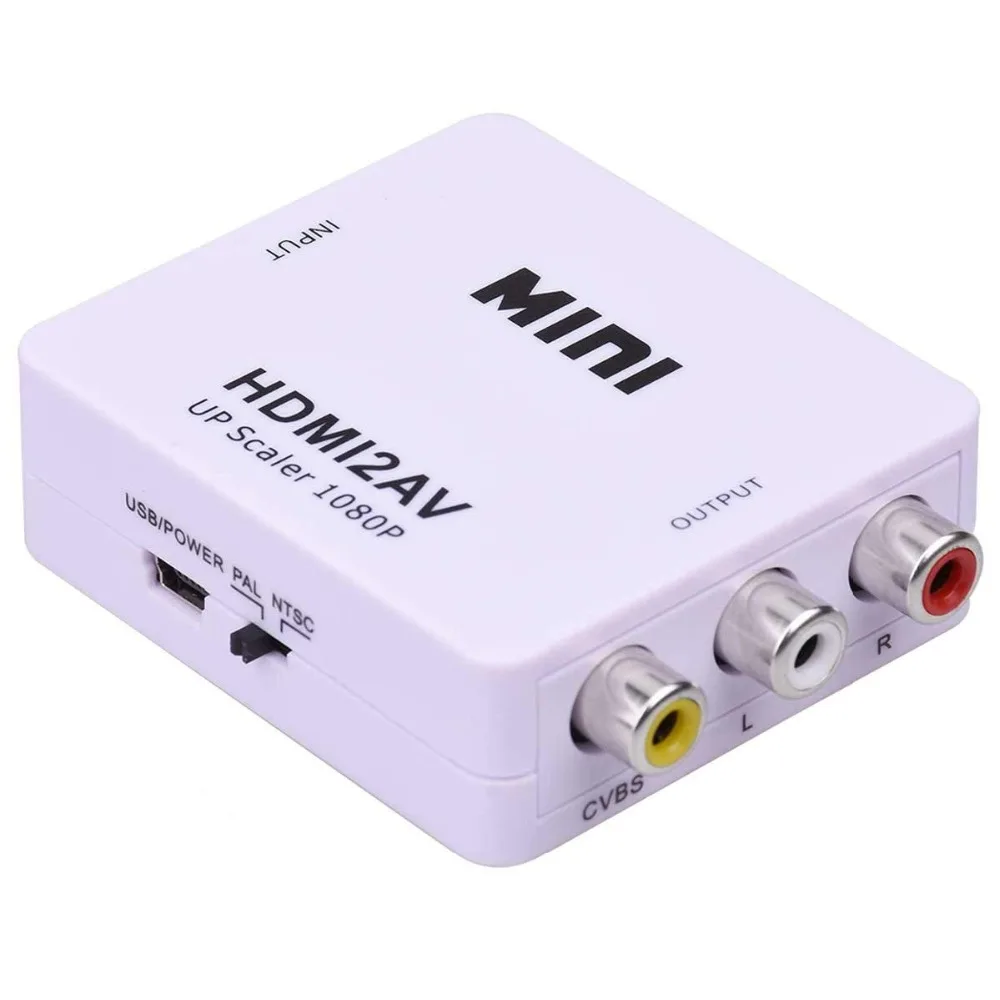 Адаптер преобразователь hdmi av HD видео с HDMI на RCA AV/CVSB L/R 1080P HDMI2AV поддержка NTSC PAL