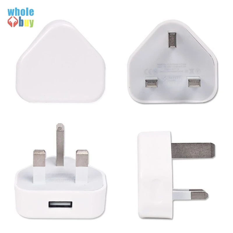 100 шт. белый для iphone 5 британская вилка USB зарядное устройство AC настенное usb
