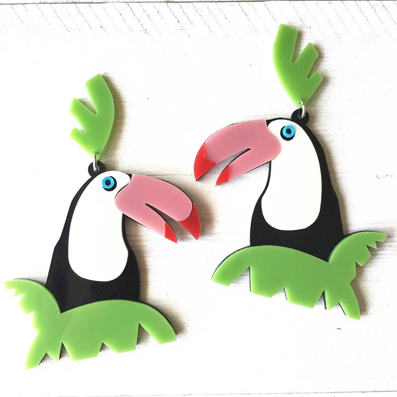 Украшения Dongmu 2018 новые стильные акриловые серьги в стиле хип хоп покерном с