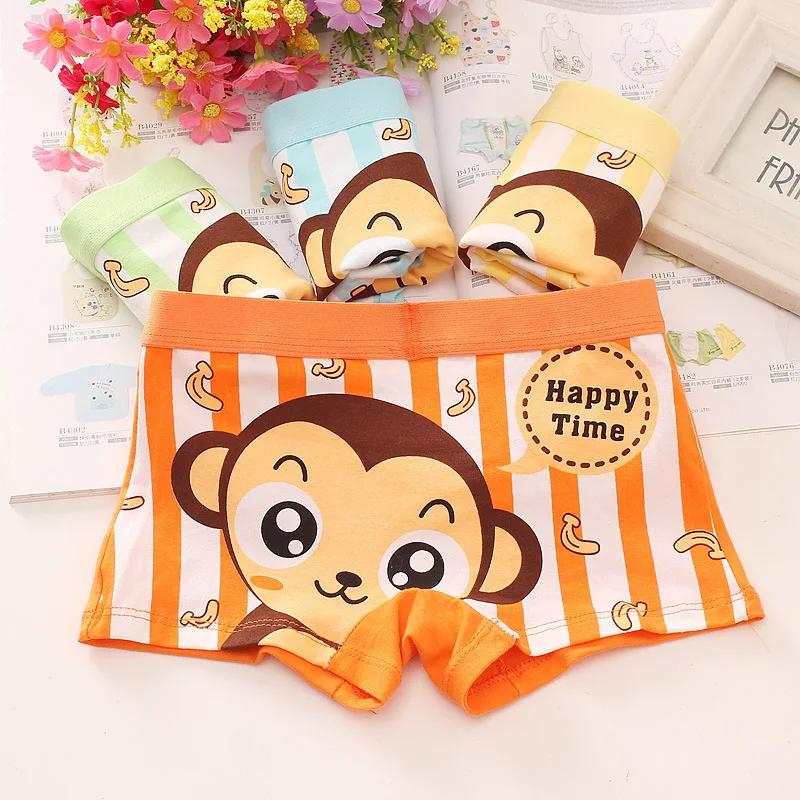

3pcs/lot Boys Cute Cartoon Boxers Underwear Children's Pure Cotton shorts underpants Comfortable Underpants Boxers