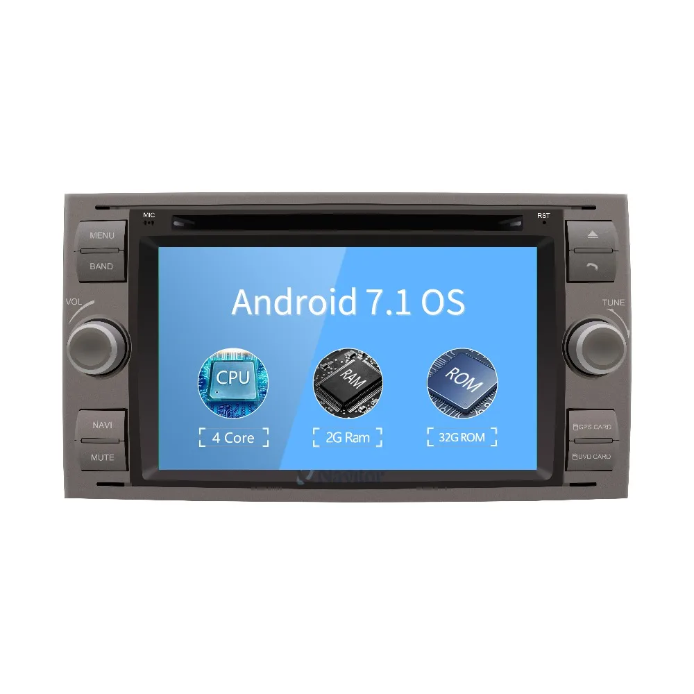 2 Din Android 7 1 автомобильный DVD GPS навигатор Авторадио для Ford Mondeo Focus Transit C-MAX S-MAX Fiesta Гб
