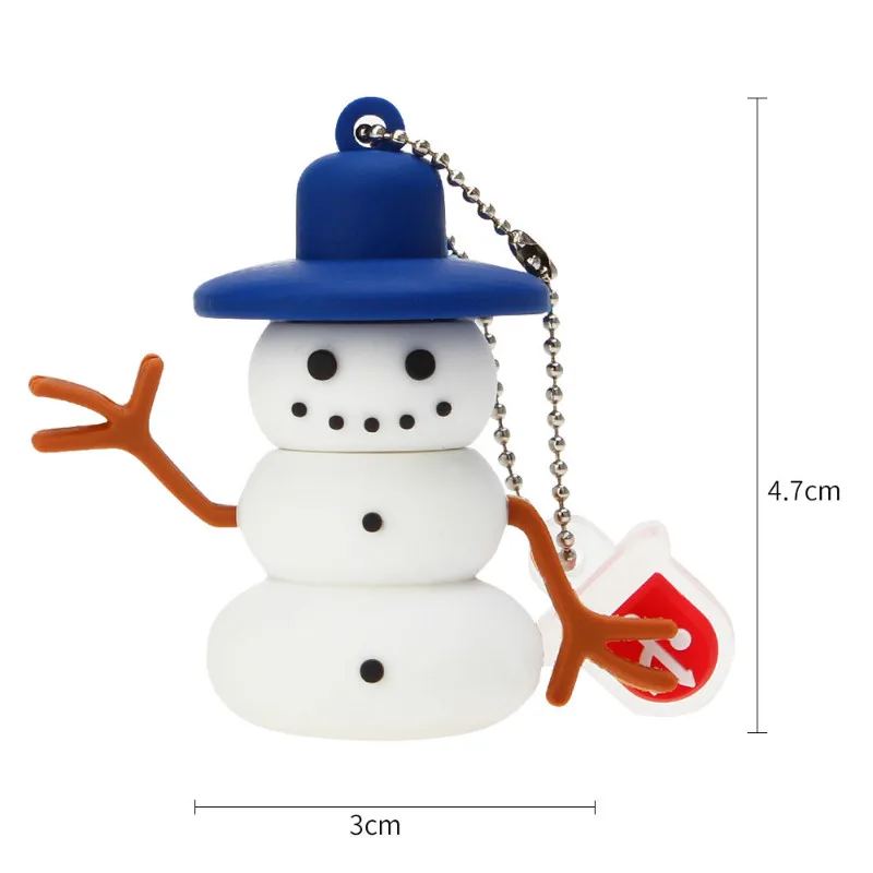 1 USB флэш-накопитель 64 ГБ 128 ГБ USB 2,0 накопитель 32 Гб мультфильм снеговики, елки подарки 4 ГБ 8 ГБ 16 ГБ Мини Санта Клаус флешка - Цвет: 1