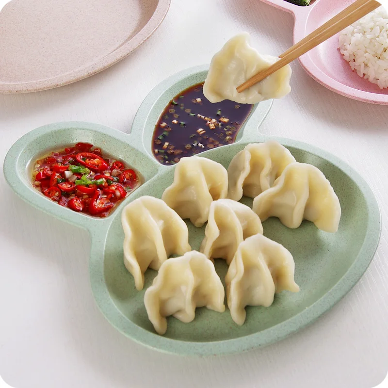 Мультипликационный кролик в стиле кавайный поднос милый животный узор еда