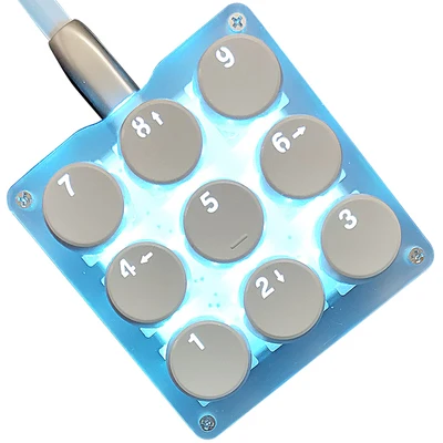 Keycap1 9 клавиш мини OSU игровая клавиатура определенная Механическая RGB клавиатура для рисования Поддержка 24 макросов сочетание клавиш Windows MacOS - Цвет: Keycap1