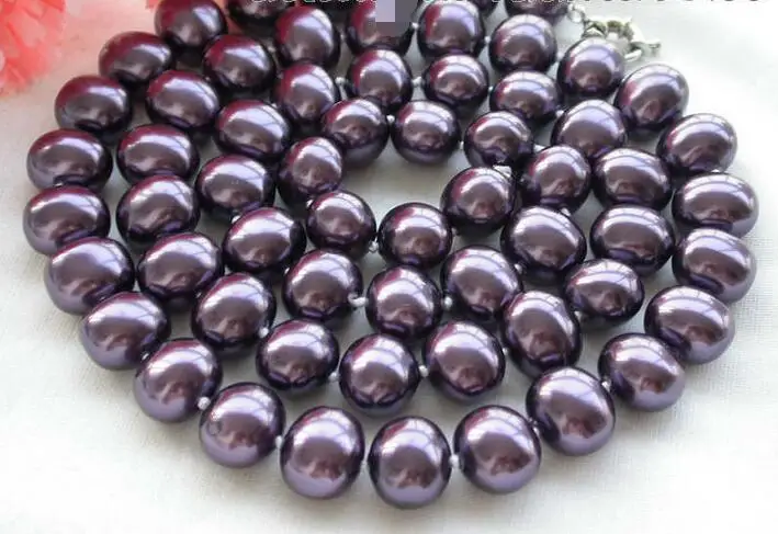 Песня voge Gem nanJ1323 фиолетовое яйцо жемчужное ожерелье с ракушками из южного моря |