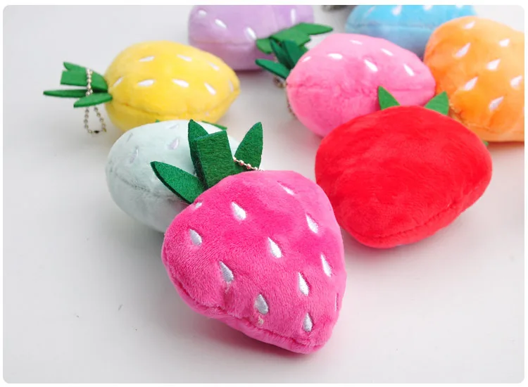 5 шт./лот небольшая мягкая игрушка для украшения комнаты игрушки фрукты Клубника