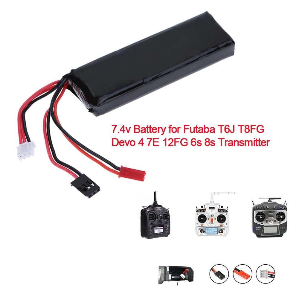 7 4 V 2200mAh LiPo батарея 2S для передатчика Walkera Devo 7E RC|Детали и аксессуары| |