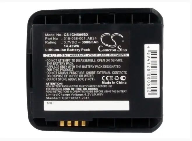 

Cameron Sino 3900mAh battery for INTERMEC CN50 CN51 318-038-001 318-039-001 AB24 AB25 BarCode, Scanner Battery