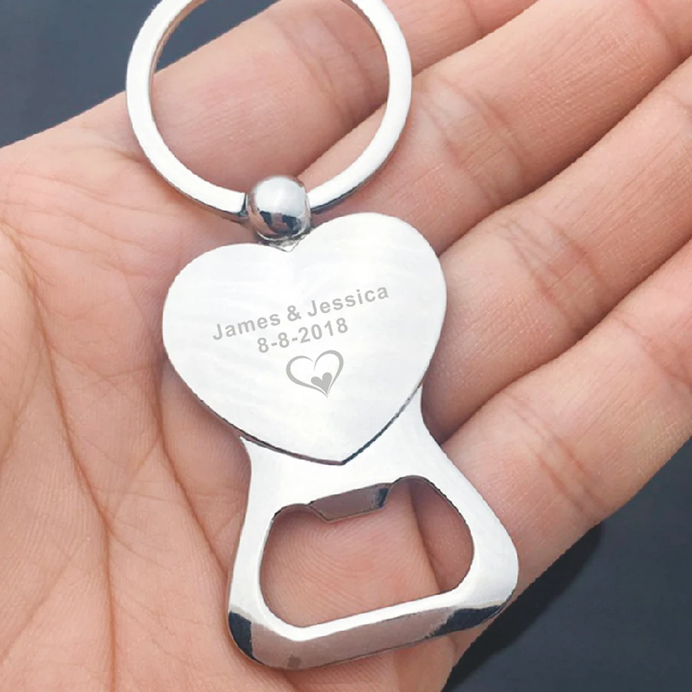

Special wedding favors and gifts Personalized beer opener Mini Bottle Opener key bottle opener cutom logo text free