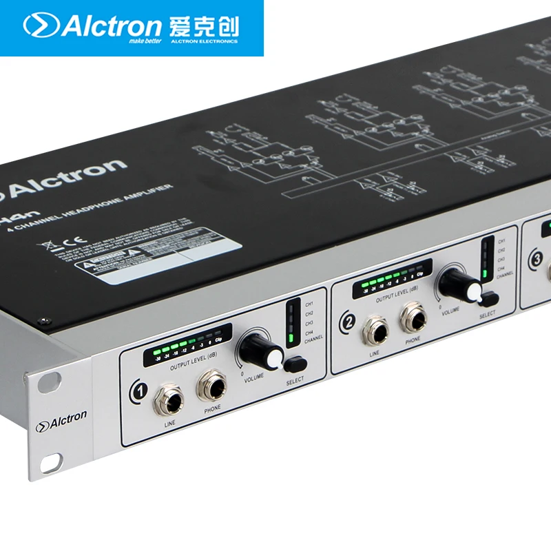 Alctron H4N Высокая мощность 4 канала Усилитель для наушников предусилитель и система