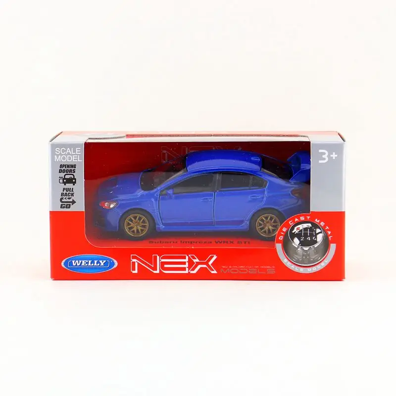 YJ 1/36 Scale, игрушки для автомобиля, Япония, SUBARU Impreza STI, литая металлическая модель автомобиля, игрушка для подарка/детей/коллекции