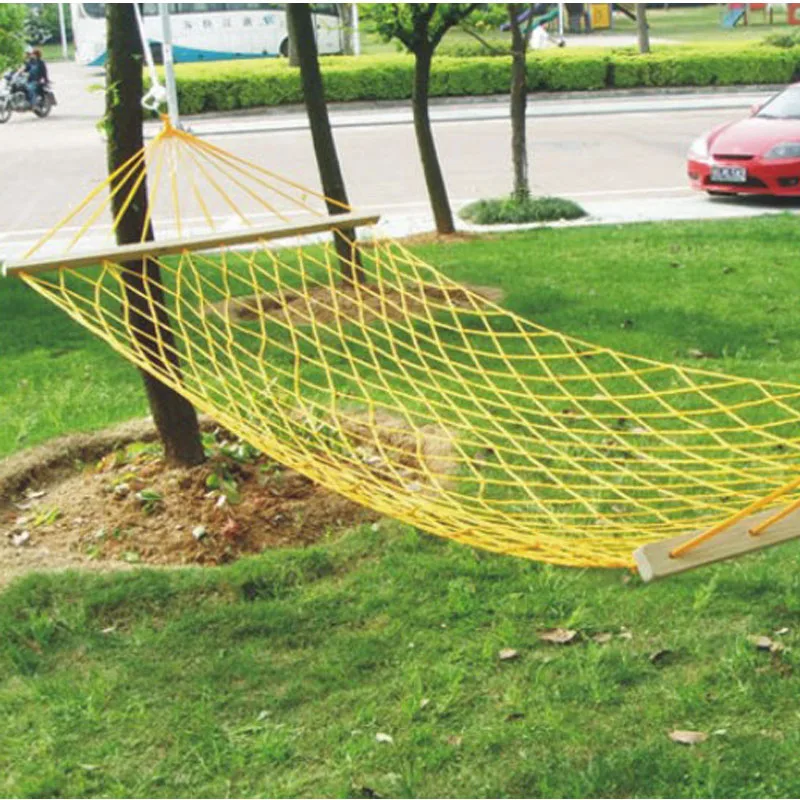 Открытый Кемпинг портативный гамак одиночный Человек Сетка нейлоновая веревка