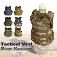 military tactical beer molle vest beverage cooler drink holder mini miniature hunting vests wine bottle cover