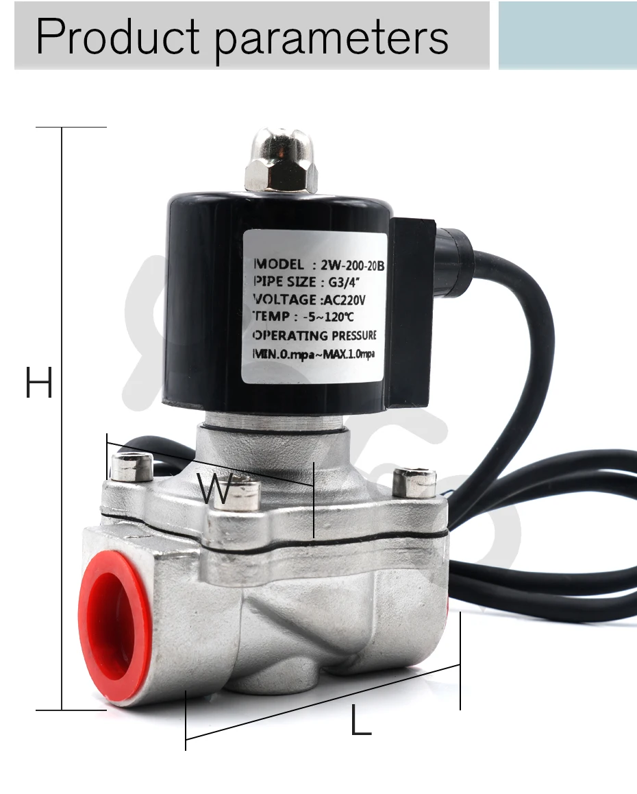 G1/" G3/4" G" G1-1/4" G1-1/" G2" AC DC водонепроницаемый, IP68, фонтан под водой, N/C, электромагнитный клапан, клапан из нержавеющей стали