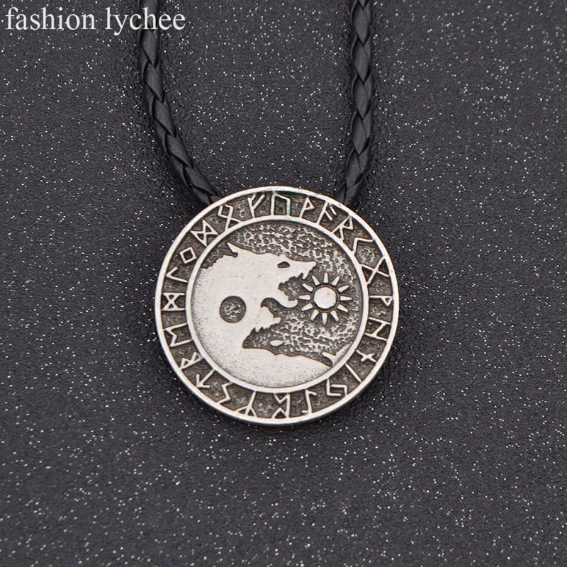 Модное мужское ожерелье lychee с двойным вольком длинная цепь серебряного цвета