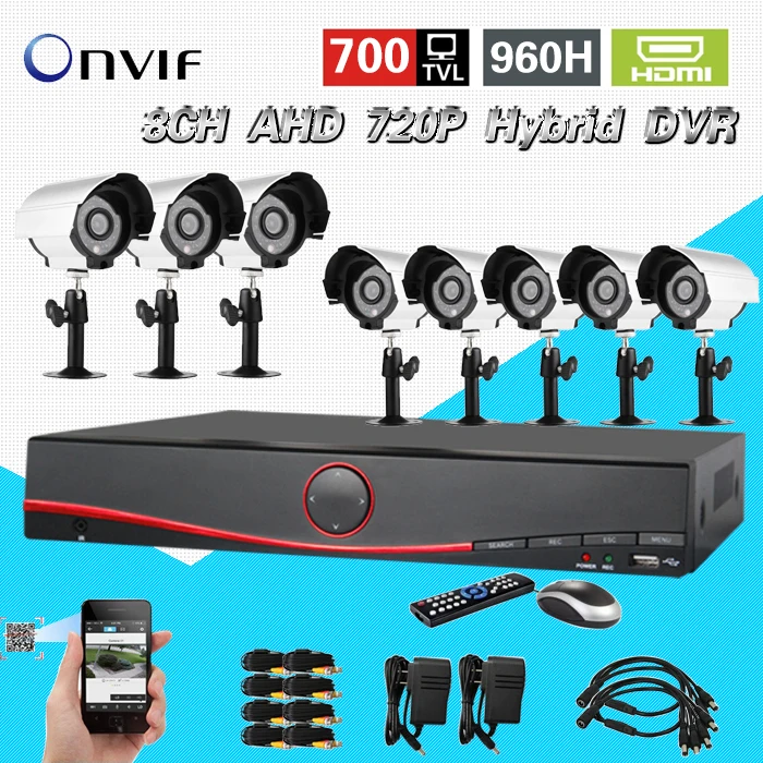 CCTV системах видеонаблюдения Hi3521 8ch AHD 960 H записи DVR NVR система 700TVL Открытый
