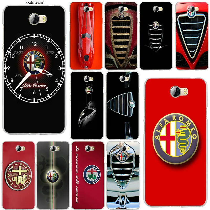 Супер автомобиля Alfa Romeo Логотип Мягкие TPU кремния телефон чехлы для huawei P8 P9 P10 Lite