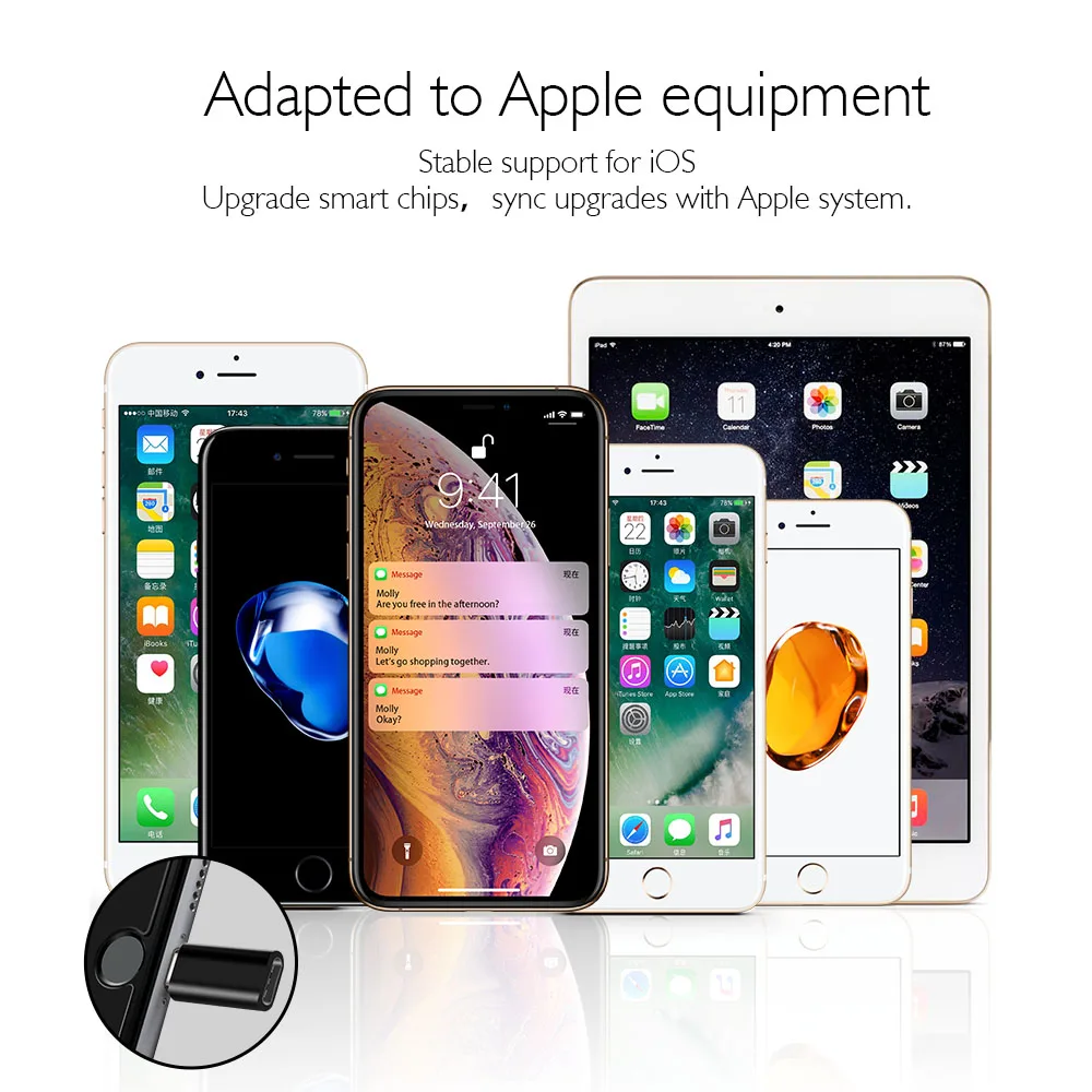 Порты и разъёмы efeuile портативный шт. 100 Micro USB Кабель-адаптер для Android iPhone X XS Max XR 5 6 7 8