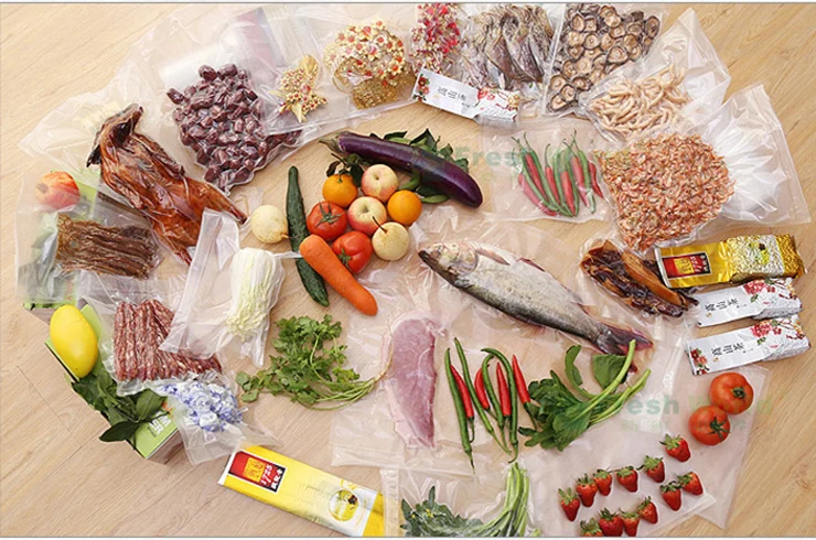 0,32 мм утолщенные вакуумные пакеты для хранения продуктов, вакуумные пакеты, прозрачная цветная гладкая поверхность, пластиковые пакеты для пищевых продуктов
