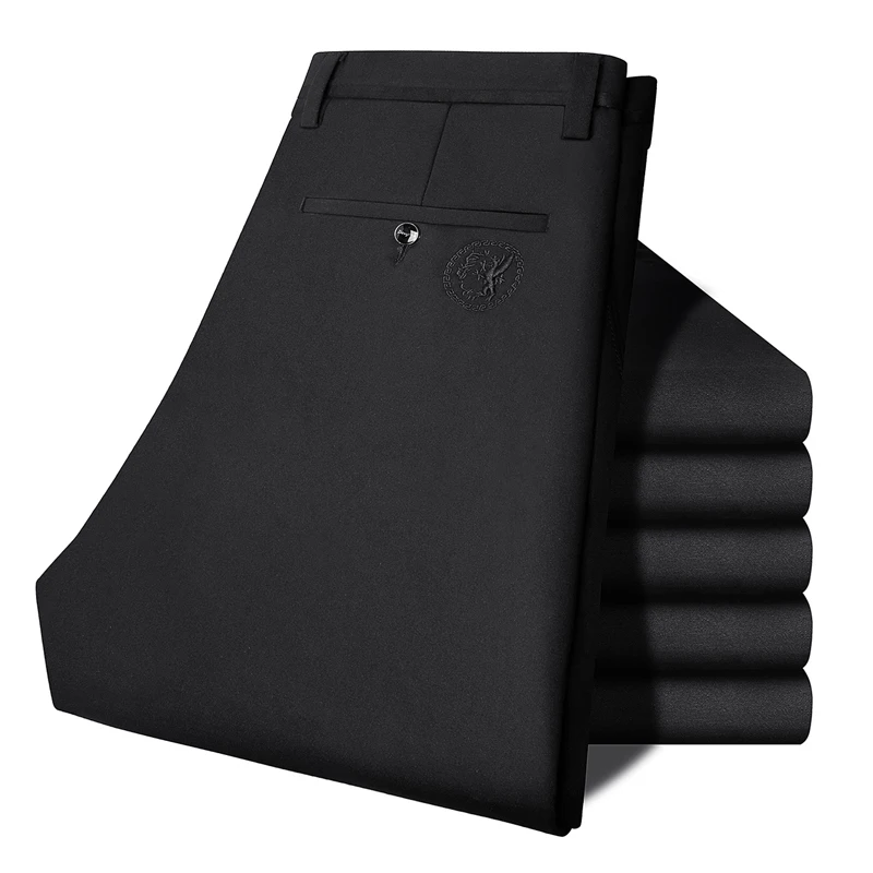 Брюки мужские деловые облегающие брендовая одежда повседневные Прямые Штаны в