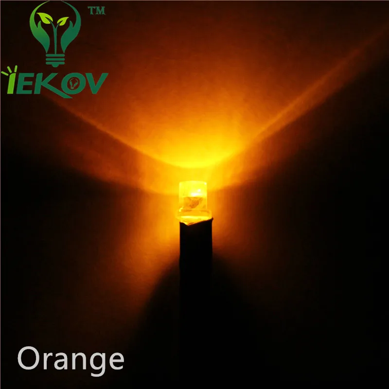 1000 шт. LED 3 мм диод 12 В Предварительно проводной резистор DC плоский Топ широкий