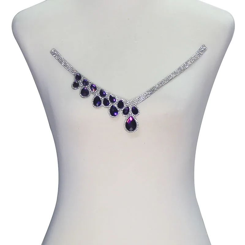 10 шт. пурпурный вырез кристалл горячей фиксации мотив стразы трансферный дизайн