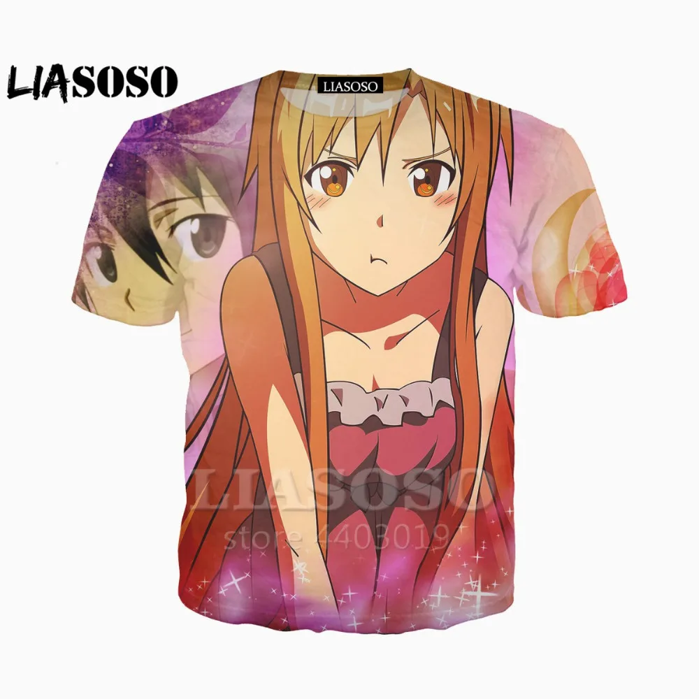 LIASOSO Последние Дизайн обувь с рисунком из аниме футболка мастера меча онлайн